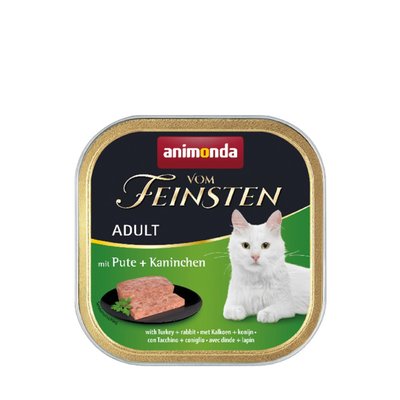 Вологий корм для котів Animonda Vom Feinsten Adult with Turkey + Rabbit | 100 г (індичка та кролик)