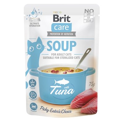 Вологий корм для котів Brit Care Soup pouch 75 г - тунець - masterzoo.ua