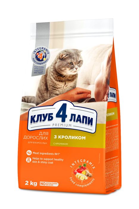 Сухий корм для котів Club 4 Paws Premium 2 кг - кролик - masterzoo.ua
