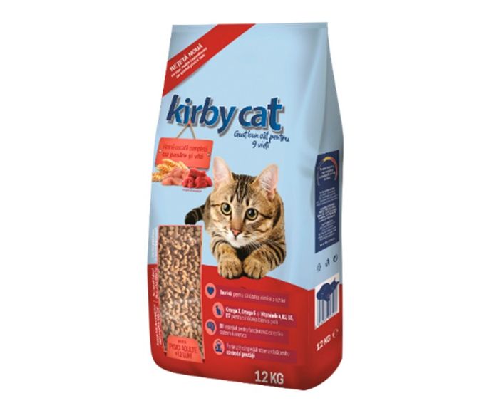 Сухой корм для котов KIRBY CAT 12 кг - курица и говядина - masterzoo.ua