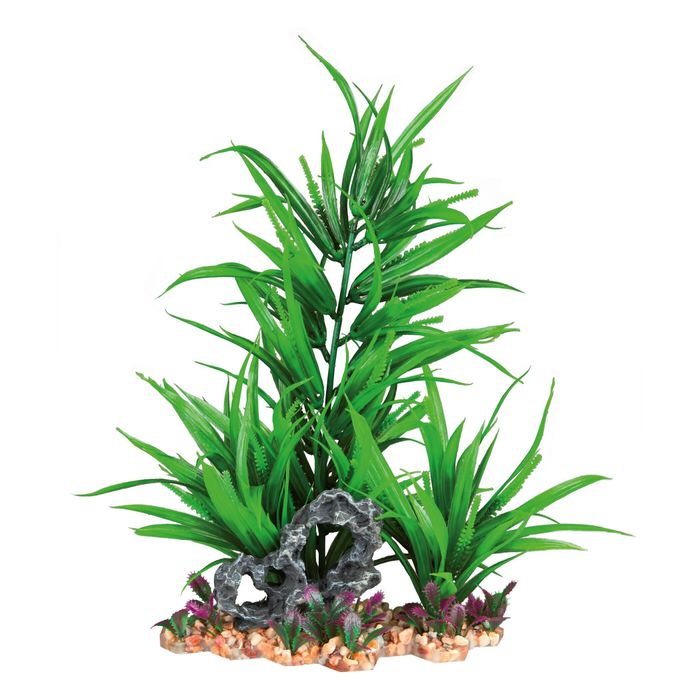 Декорация для аквариума Trixie растения на подставке 28 см (пластик) - 89303 - masterzoo.ua