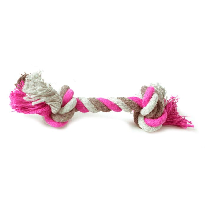 Іграшка для собак Duvo+ Канат плетений з вузлами 12 см (текстиль, кольори в асортименті) - masterzoo.ua