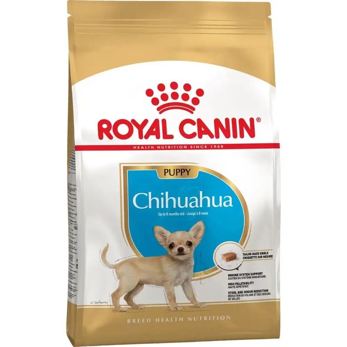 Набір корму для цуценят Royal Canin Chihuahua Puppy 1,5 кг + 4 pouch - домашня птиця - masterzoo.ua