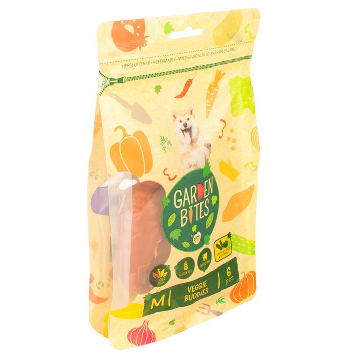 Веганские лакомства для собак Garden Bites Veggie Buddies M 8,5 см 45 г/6 шт - masterzoo.ua