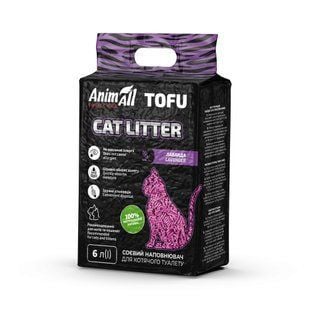 Наповнювач cоєвий для котячого туалету AnimAll Tofu 6 л - лаванда - masterzoo.ua