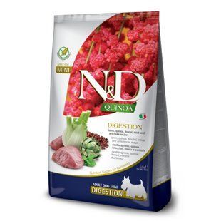Cухой корм для собак Farmina N&D Quinoa Digestion Adult Mini 2,5 кг - ягненок и киноа - masterzoo.ua