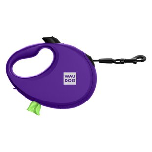 Поводок-рулетка Collar WAUDOG R-leash S 3 м / 12 кг - фиолетовый - masterzoo.ua