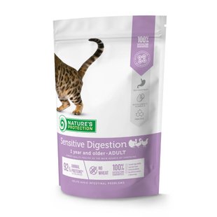 Сухой корм для кошек Nature's Protection Sensitive Digestion 400 г - домашняя птица - masterzoo.ua