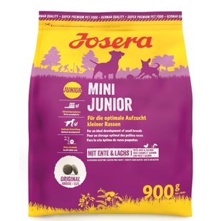 Сухий корм для цуценят Josera Mini Junior 900 г - качка та рис - masterzoo.ua