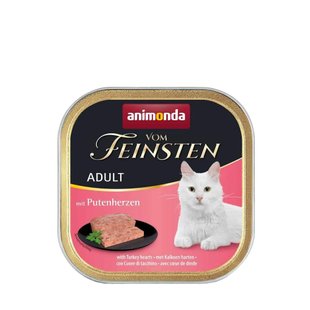 Вологий корм для котів Animonda Vom Feinsten Adult 100 г - індичі серця - masterzoo.ua