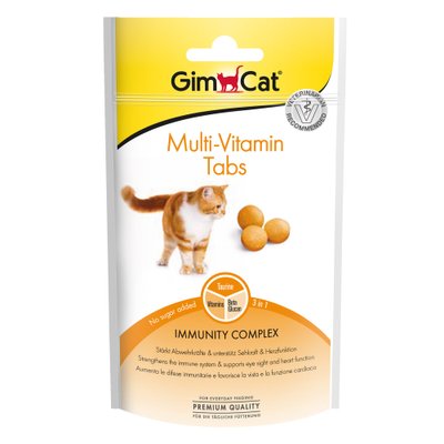 Ласощі для котів GimCat Multi-Vitamin Tabs 40 г (мультивітамін) - masterzoo.ua