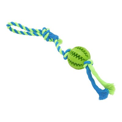 Игрушка для собак MasterZoo Мячик с веревками 7 см - masterzoo.ua