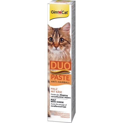 Ласощі для котів GimCat Duo Paste Anti-hairboll 50 г -  сир та мальт - masterzoo.ua