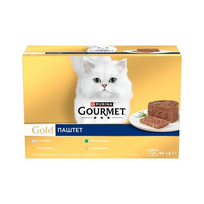 Набор влажного корма для котов Gourmet Gold 85 г x 12 шт. - masterzoo.ua