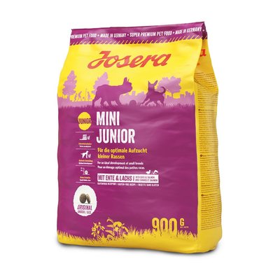 Сухой корм для щенков малых пород Josera Mini Junior 900 г (утка и рис) - masterzoo.ua
