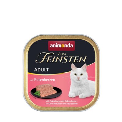 Вологий корм для котів Animonda Vom Feinsten Adult with Turkey hearts | 100 г (індичі серця) - masterzoo.ua