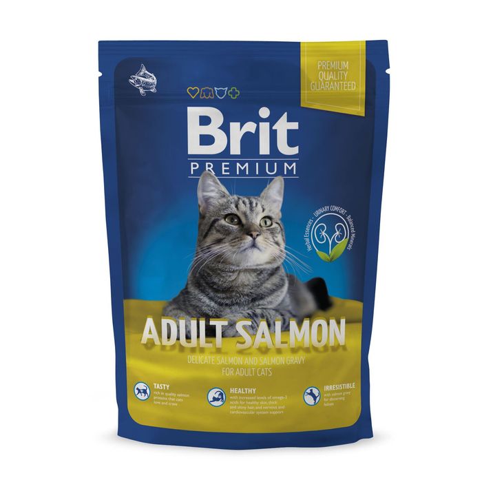 Сухий корм для котів Brit Premium Cat Adult Salmon 800 г (лосось) - masterzoo.ua