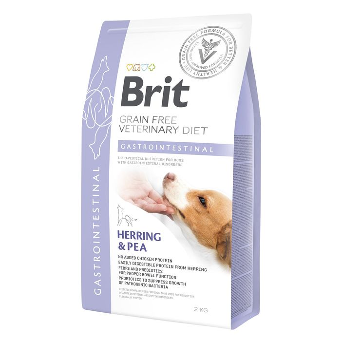 Сухий корм для собак, при захворюваннях шлунково-кишкового тракту Brit GF Veterinary Diet Gastrointestinal 2 кг (оселедець) - masterzoo.ua