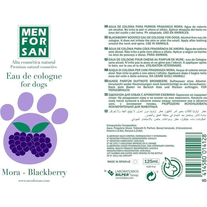 Menforsan Blackberry одеколон для собак 125 мл - ежевика - masterzoo.ua