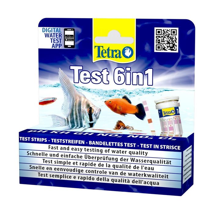 Набор индикаторных тестов для воды Tetra «Test 6in1» 10 шт. - masterzoo.ua