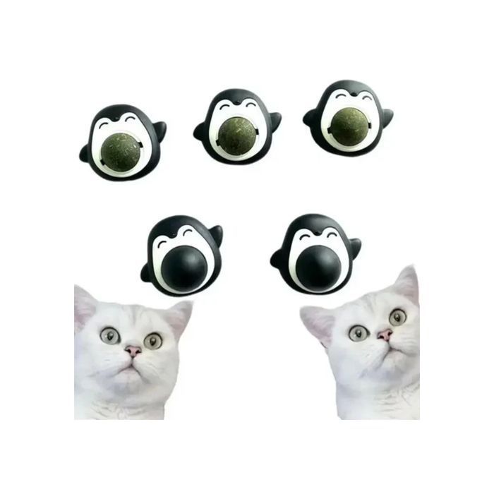Іграшка для котів Pet Fun Кулька-лизун Пінгвін - різнокольоровий - masterzoo.ua