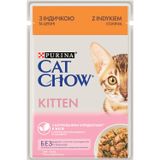 Вологий корм для кошенят Cat Chow Kitten 85 г (індичка та цукіні)