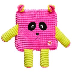 Игрушка для собак GimDog Медведь панда розовый с пищалкой «Cuddly Cubes» 30 см (текстиль) - masterzoo.ua