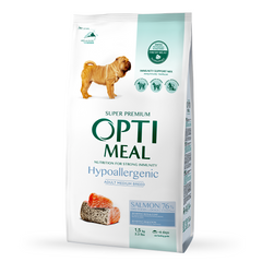 Сухой гипоаллергенный корм Optimeal для взрослых собак средних и крупных пород 1,5 кг (лосось) - masterzoo.ua