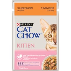 Вологий корм для кошенят Cat Chow Kitten 85 г (індичка та цукіні) - masterzoo.ua