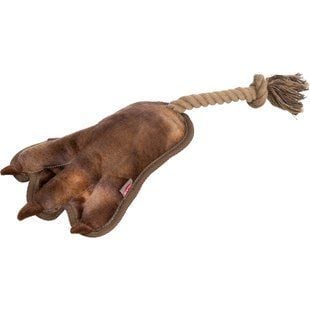 Игрушка для собак Trixie Лапа на веревке 35 см - коричневый - masterzoo.ua