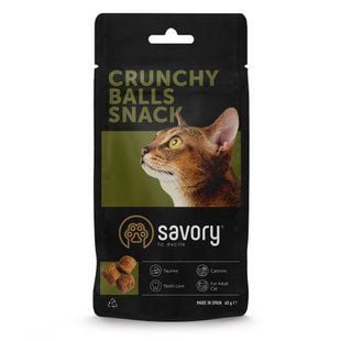 Лакомство для кошек Savory Crunchy Balls Snack 60 г - кошачья мята - masterzoo.ua