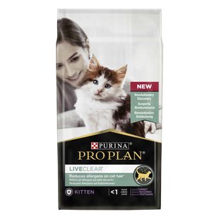 Сухой корм для котят ProPlan LiveClear Kitten 1,4 кг - индейка - masterzoo.ua