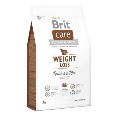 Сухой корм для собак с лишним весом Brit Care Weight Loss Rabbit & Rice 3 кг (кролик и рис) - masterzoo.ua