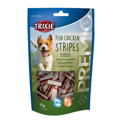 Ласощі для собак Trixie PREMIO Chicken and Pollock Stripes 75 г (курка та риба) - masterzoo.ua