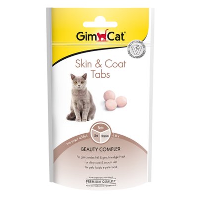 Ласощі для котів GimCat Skin & Coat Tabs 40 г (для шкіри та шерсті) - masterzoo.ua