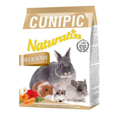 Снеки Cunipic Naturaliss Delicious для кроликів, морських свинок, хом'яків та шиншил, 60 г - masterzoo.ua