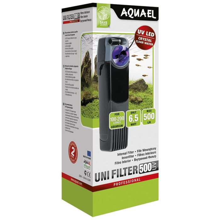Внутрішній фільтр Aquael «UNI Filter UV 500» для акваріума 100-200 л - masterzoo.ua