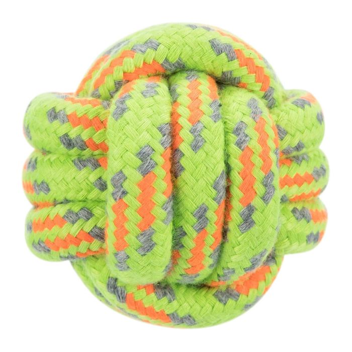 Іграшка для собак Trixie М'яч плетений d=9 см (текстиль, кольори в асортименті) - masterzoo.ua