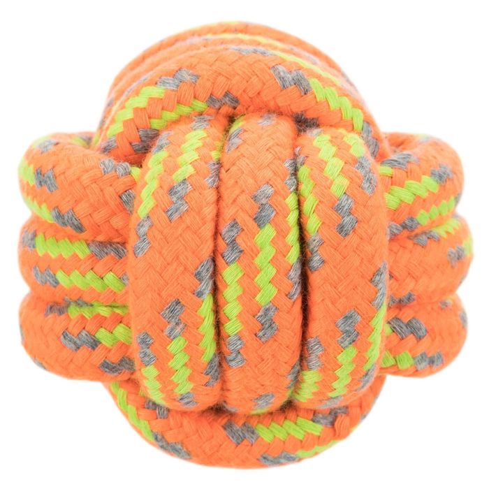 Игрушка для собак Trixie Мяч плетёный d=9 см (текстиль, цвета в ассортименте) - masterzoo.ua