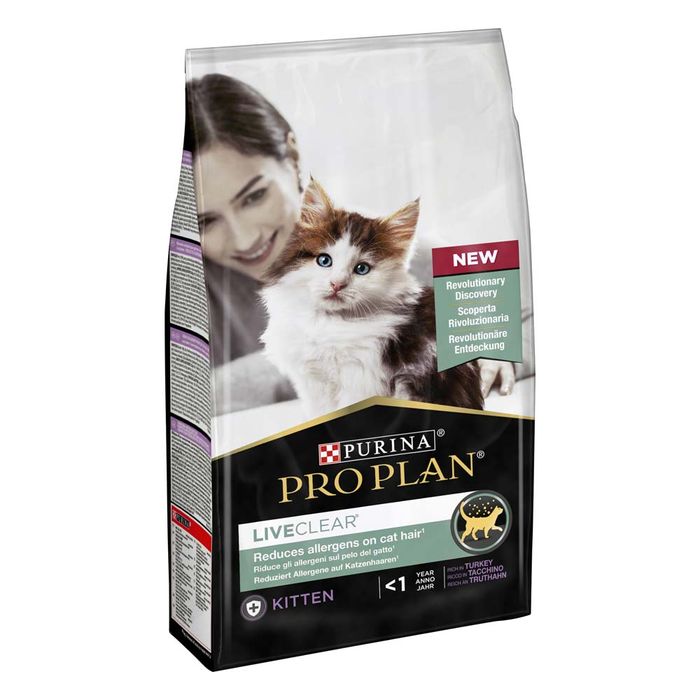 Сухий корм для кошенят ProPlan LiveClear Kitten 1,4 кг - індичка - masterzoo.ua