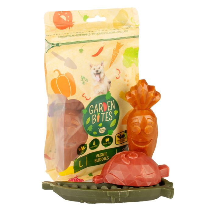 Веганські ласощі для собак Garden Bites Veggie Buddies L 11 см 90 г/3 шт - masterzoo.ua