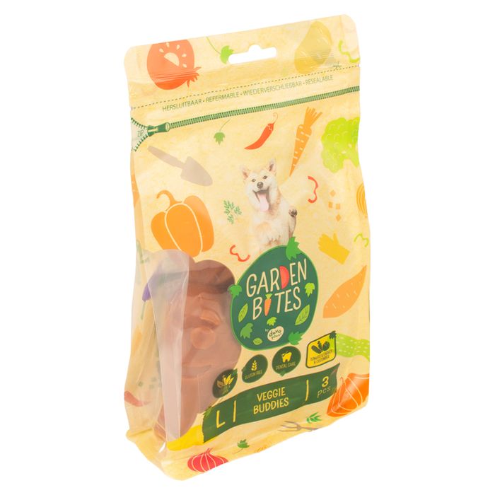 Веганські ласощі для собак Garden Bites Veggie Buddies L 11 см 90 г/3 шт - masterzoo.ua