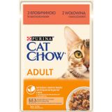 Вологий корм для котів Cat Chow Adult 85 г (яловичина та баклажани)