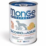 Влажный корм для собак Monge Fruit Monoprotein 400 г - индейка и цитрусовые - masterzoo.ua