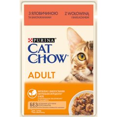 Влажный корм для кошек Cat Chow Adult 85 г (говядина и баклажаны) - masterzoo.ua