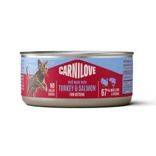 Вологий корм для кошенят Carnilove Kittens Pate 100 г - індичка та лосось - masterzoo.ua