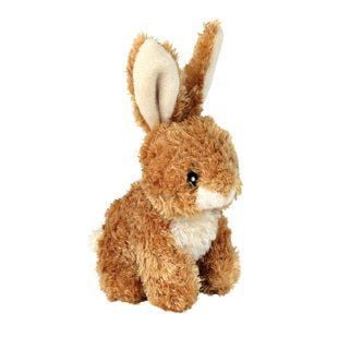 Игрушка для собак Trixie Кролик с пищалкой 15 см - коричневый - masterzoo.ua