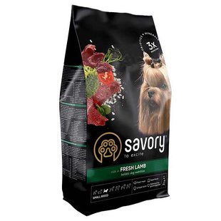 Сухий корм для собак Savory Small Breed 3 кг - ягня - masterzoo.ua