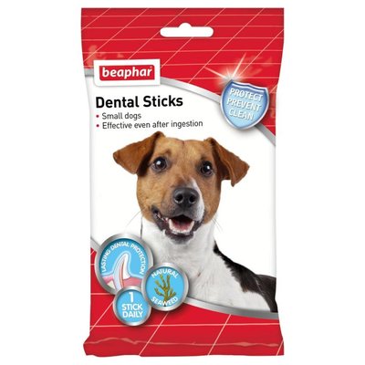Ласощі для собак Beaphar Dental Sticks, S 7 шт - masterzoo.ua