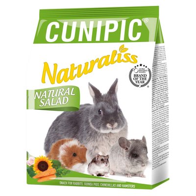 Снеки Cunipic Naturaliss Salad для кроликов, морских свинок, хомяков и шиншилл, 60 г - masterzoo.ua